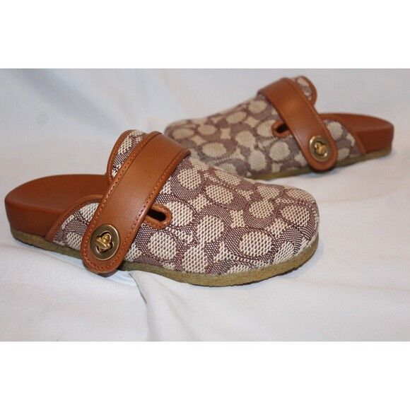 Woman's Clogs COACH Blake Clogs In Signature Textile Jacquard SZ 5 NIB - Picture 6 of 7